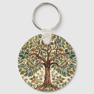 William Morris Livets Träd Vintage Pre-Raphaelite Nyckelring