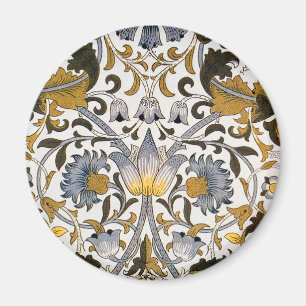 william morris lodden blom- textil magnet