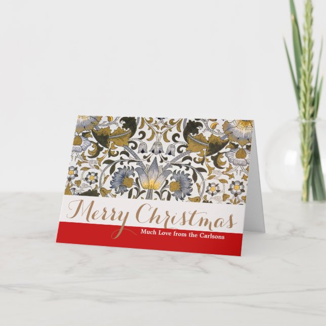 William Morris Lodden blommigt blomma Helgkort (Framsida)