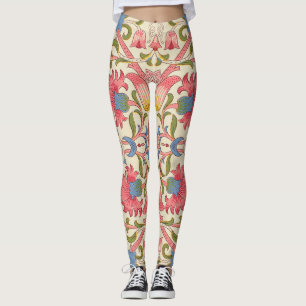 William Morris Lodden blommigt blomma tapet Leggings
