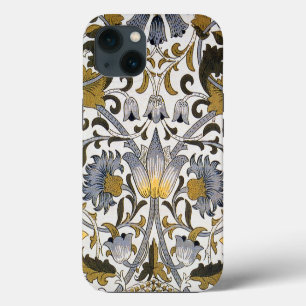 William Morris Lodden Blommönster: Blått Guld
