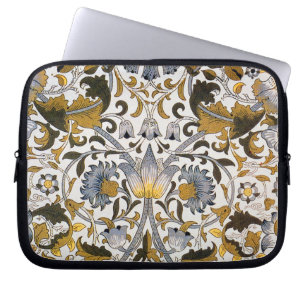 William Morris Lodden Blommönster: Blått Guld  Laptop Fodral