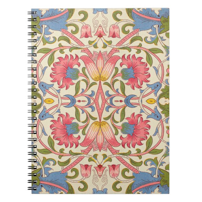 William Morris Lodden Blommönster Pastell  Anteckningsbok (Framsidan)