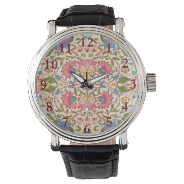 William Morris Lodden Blommönster Pastell  Armbandsur (Framsida)