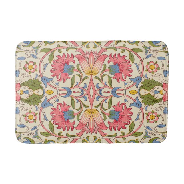 William Morris Lodden Blommönster Pastell  Badrumsmatta (Framsidan)