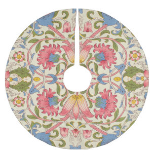 William Morris Lodden Blommönster Pastell Julgransmatta Borstad Polyester