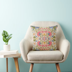 William Morris Lodden Blommönster Pastell Kudde