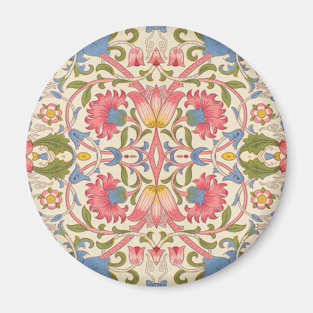 William Morris Lodden Blommönster Pastell  Magnet (Framsidan)