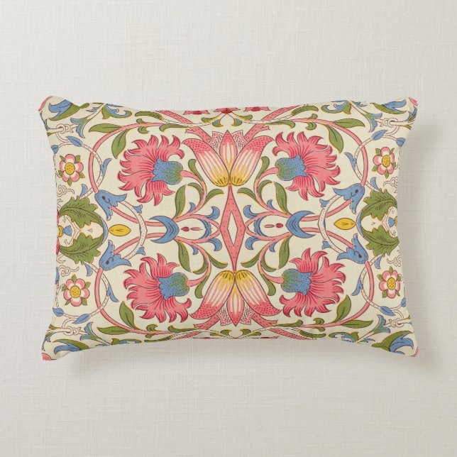 William Morris Lodden Blommönster Pastell  Prydnadskudde (Framsidan)
