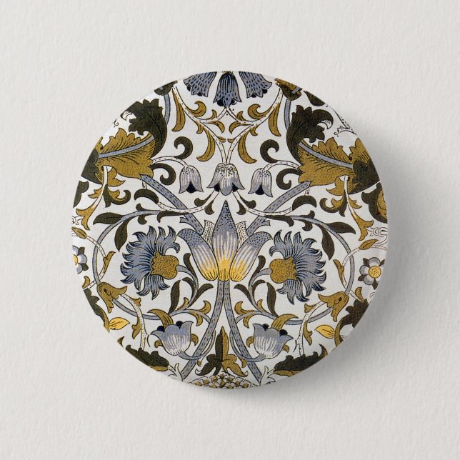 william morris lodden blomster blommig textil knapp (Framsida)