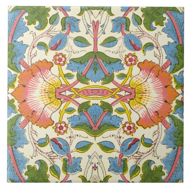 William Morris Loddon Blommar Blommönsters Kakelplatta (Framsidan)