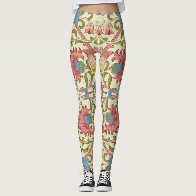 William Morris Loddon Blommar Blommönsters Leggings (Framsida)