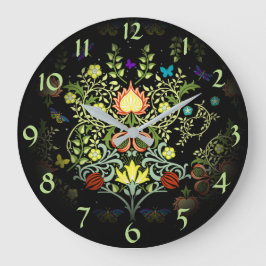 William Morris Lövs and Flowers Stor Klocka