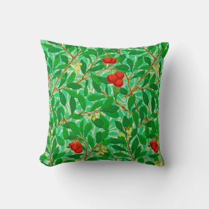 William Morris Lychee Träd Mönster, Ljust grönt Kudde