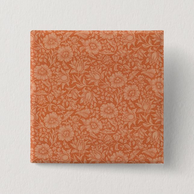 William Morris Mallow Blommig Tapetdesign Knapp (Framsida)