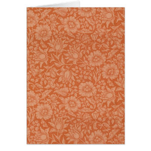 William Morris Mallow Blommigt Tapet Design Hälsningskort