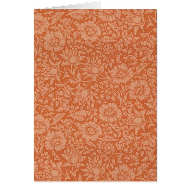 William Morris Mallow Blommigt Tapet Design Hälsningskort (Framsidan)