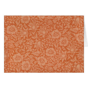 William Morris Mallow Blommigt Tapet Design Hälsningskort