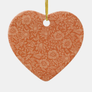 William Morris Mallow Blommigt Tapet Design Julgransprydnad Keramik