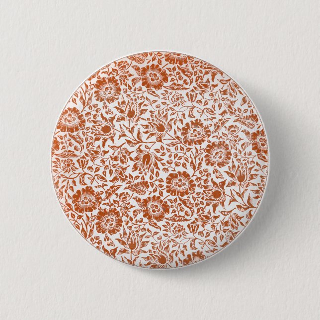 William Morris Mallow Blommigt Tapet Design Knapp (Framsida)