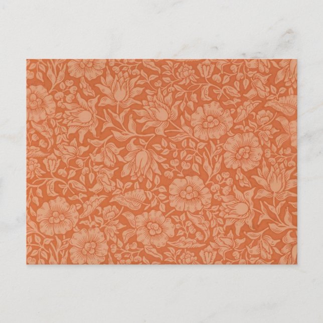 William Morris Mallow Blommigt Tapet Design Vykort (Framsida)