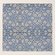 William Morris Mallow Flowers Blommigt Blue White