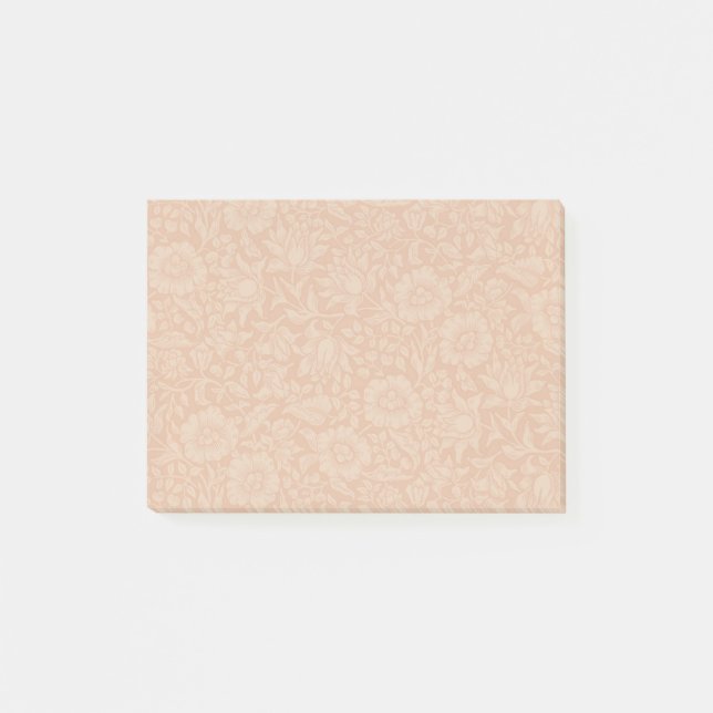 William Morris Mallow-mönster: Terrakotta Blommor Post-it Block (Framsida)