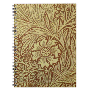 William Morris Marigold Antik Blommönster Anteckningsbok
