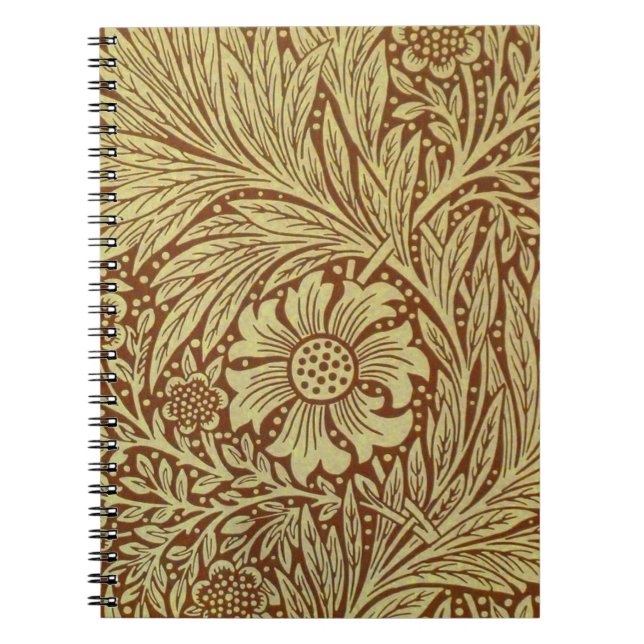 William Morris Marigold Antik Blommönster Anteckningsbok (Framsidan)