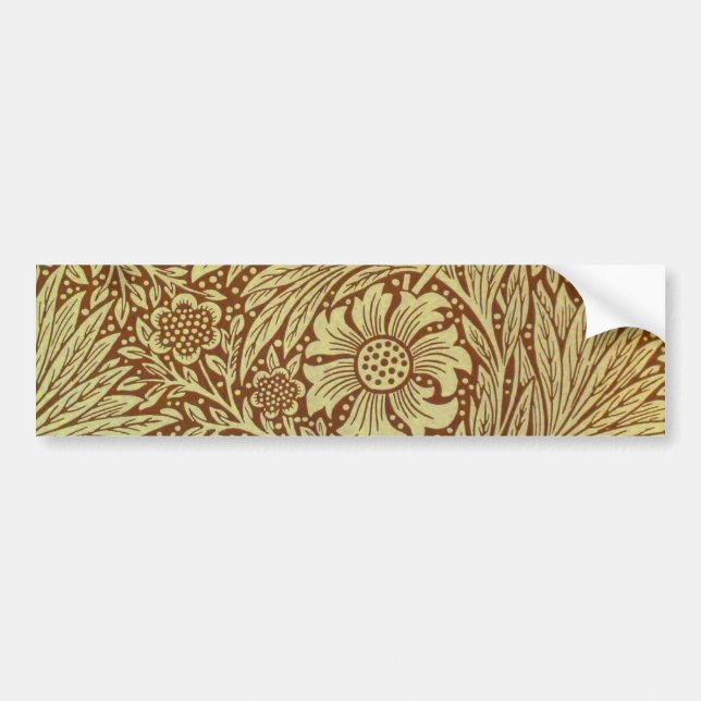 William Morris Marigold Antik Blommönster Bildekal (Framsidan)