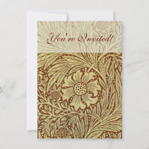 William Morris Marigold Antik Blommönster Inbjudningar