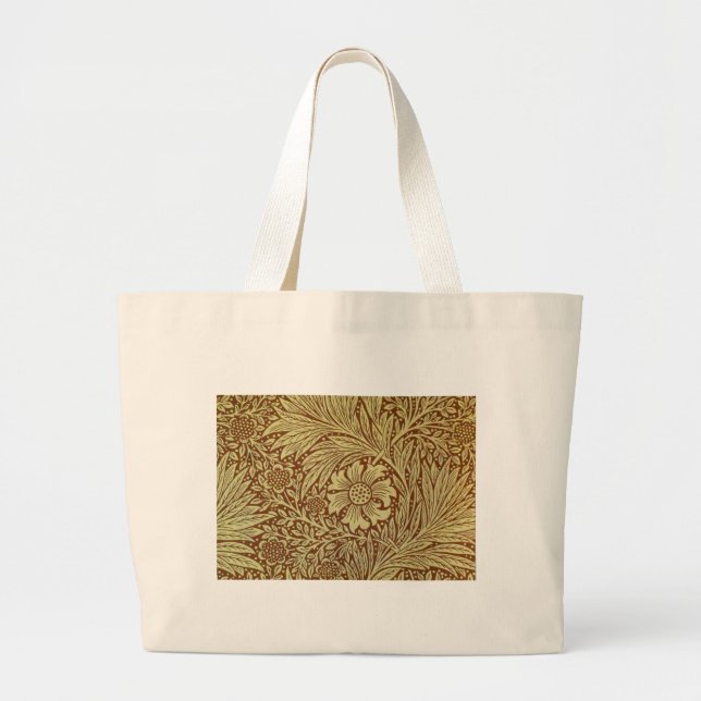 William Morris Marigold Antik Blommönster Jumbo Tygkasse (Framsidan)