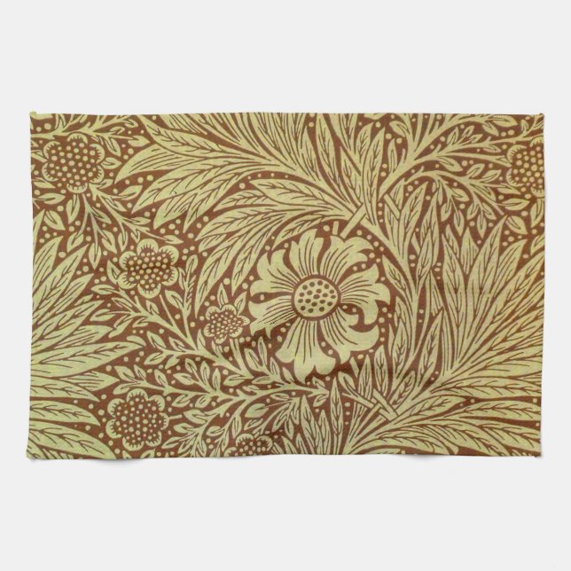 William Morris Marigold Antik Blommönster Kökshandduk (Horisontell)