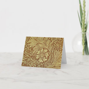 William Morris Marigold Antik Blommönster Kort