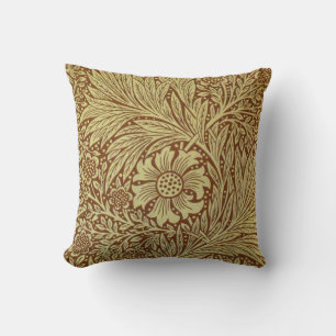 William Morris Marigold Antik Blommönster Kudde