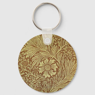 William Morris Marigold Antik Blommönster Nyckelring