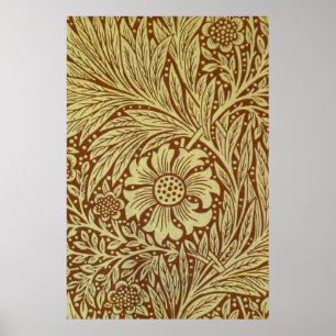 William Morris Marigold Antik Blommönster Poster