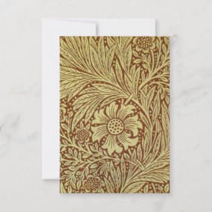 William Morris Marigold Antik Blommönster Tack Kort