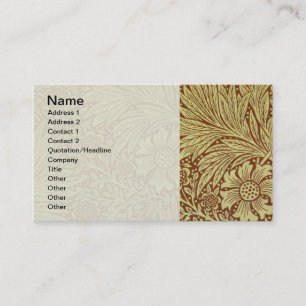 William Morris Marigold Antik Blommönster Visitkort