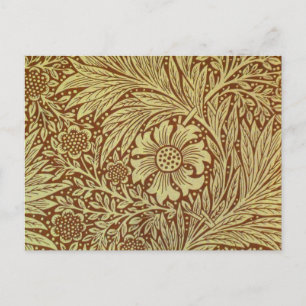 William Morris Marigold Antik Blommönster Vykort