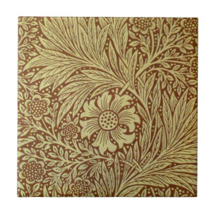 William Morris Marigold Antique Flower Mönster Kakelplatta