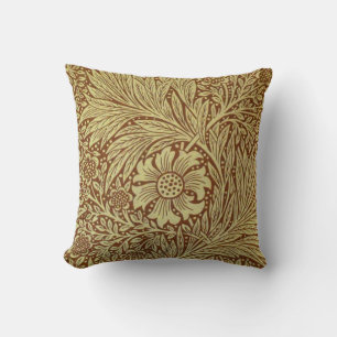 William Morris Marigold Antique Flower Mönster Kudde