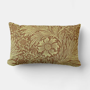 William Morris Marigold Antique Flower Mönster Lumbarkudde