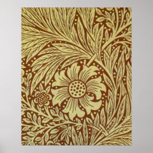 William Morris Marigold Antique Flower Mönster Poster