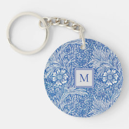 William Morris Marigold Blue Monogram