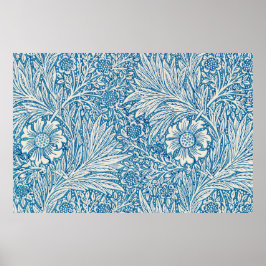 William Morris marigold blue mönster Poster