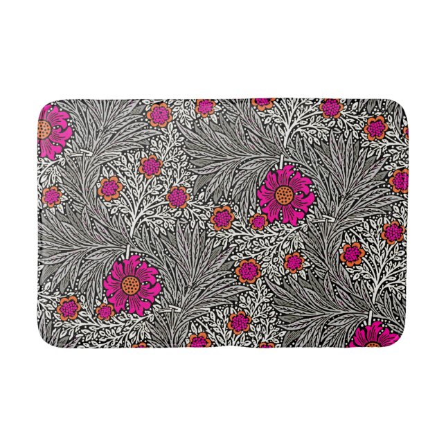 William Morris Marigold, Grått / Grått, och White Badrumsmatta (Framsidan)