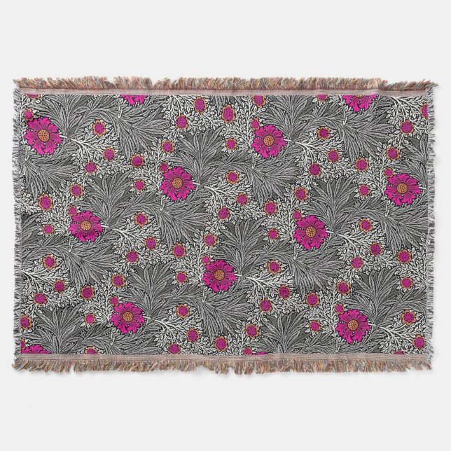 William Morris Marigold, Grått / Grått, och White  Filt (Framsidan)