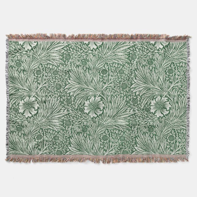 william morris marigold grön blom- filt (Framsidan)