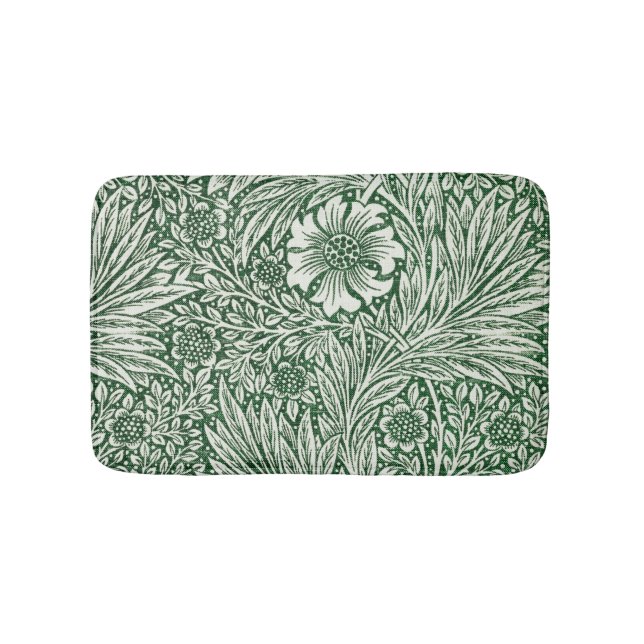 william morris marigold grön blomster blomma badrumsmatta (Framsidan)